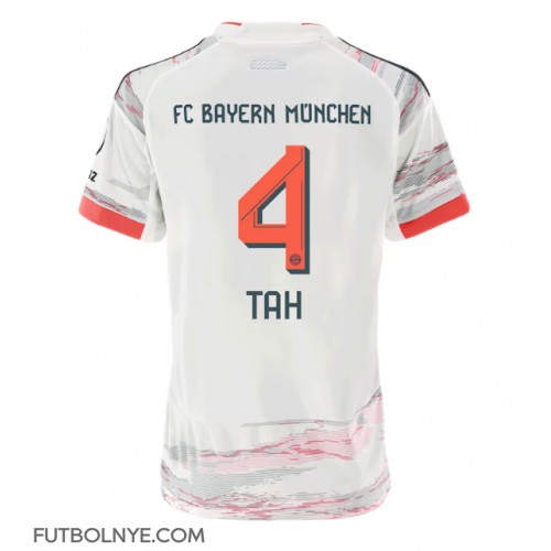 Camiseta Bayern Munich Jonathan Tah #4 Visitante Equipación para mujer 2025-26 manga corta Camiseta Bayern Munich Jonathan Tah #4 Visitante Equipación para mujer 2025-26 manga corta